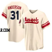 Tyler Anderson Men's Los Angeles Angels Cream Replica 2022 City Connect Jersey