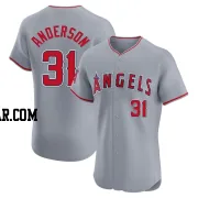 Tyler Anderson Men's Los Angeles Angels Gray Elite Road Jersey