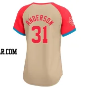 Tyler Anderson Women's Los Angeles Angels Cream Limited American League 2024 All-Star Game Jersey