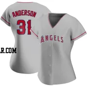 Tyler Anderson Women's Los Angeles Angels Replica Silver Road Jersey