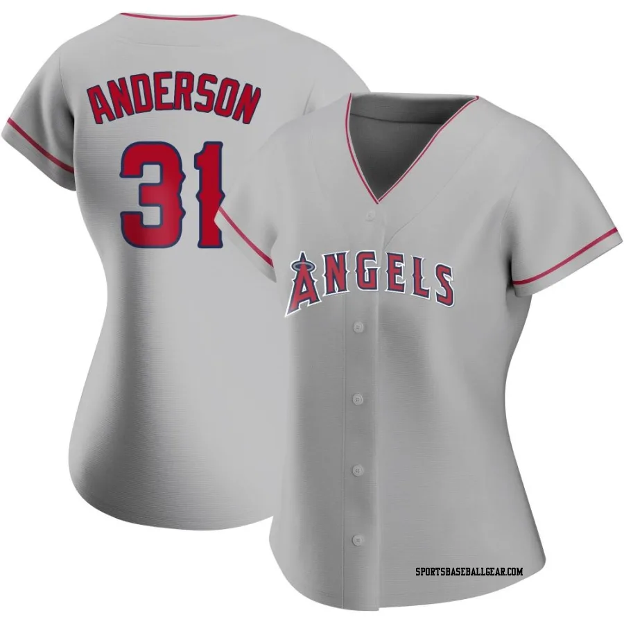 Tyler Anderson Women's Los Angeles Angels Replica Silver Road Jersey