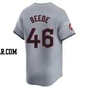 Tyler Beede Men's Cleveland Guardians Gray Limited Road Jersey