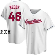 Tyler Beede Men's Cleveland Guardians White Replica Home Jersey