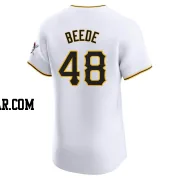 Tyler Beede Men's Pittsburgh Pirates White Elite Home Jersey