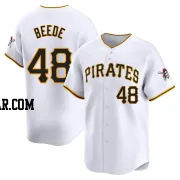 Tyler Beede Men's Pittsburgh Pirates White Limited Home Jersey