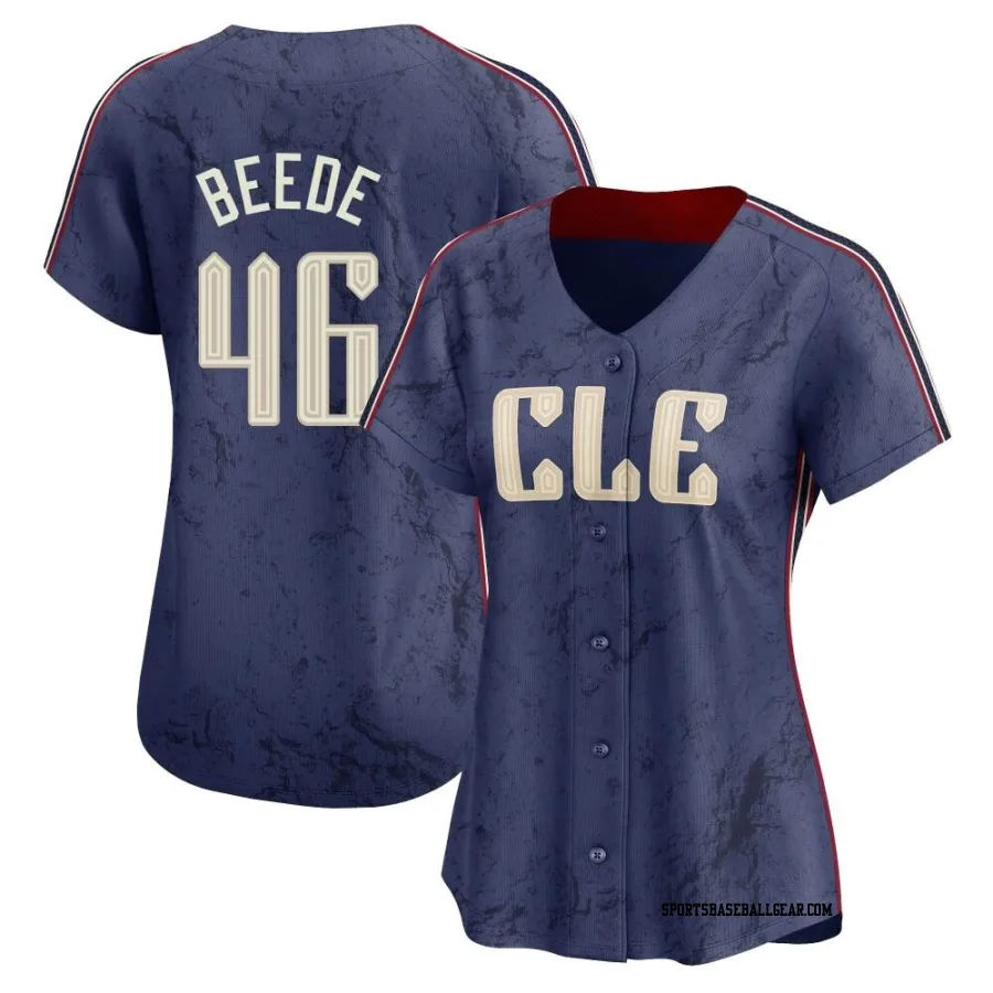 Tyler Beede Women's Cleveland Guardians Navy Limited 2024 City Connect Jersey