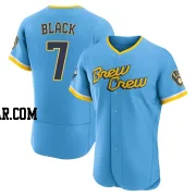 Tyler Black Men's Milwaukee Brewers Blue Authentic Powder 2022 City Connect Jersey