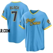 Tyler Black Men's Milwaukee Brewers Blue Replica Powder 2022 City Connect Jersey