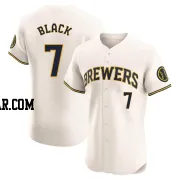 Tyler Black Men's Milwaukee Brewers Cream Elite Home Jersey