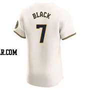 Tyler Black Men's Milwaukee Brewers Cream Elite Home Jersey