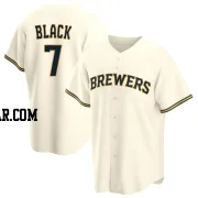 Tyler Black Men's Milwaukee Brewers Cream Replica Home Jersey