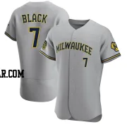 Tyler Black Men's Milwaukee Brewers Gray Authentic Road Jersey