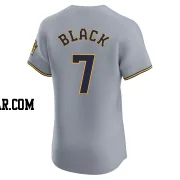 Tyler Black Men's Milwaukee Brewers Gray Elite Road Jersey