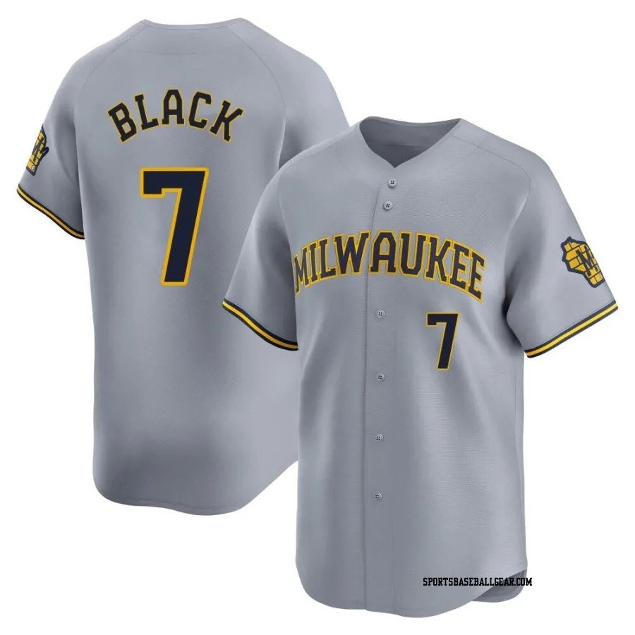 Tyler Black Men's Milwaukee Brewers Gray Limited Away Jersey