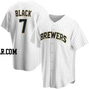 Tyler Black Men's Milwaukee Brewers White Replica Home Jersey