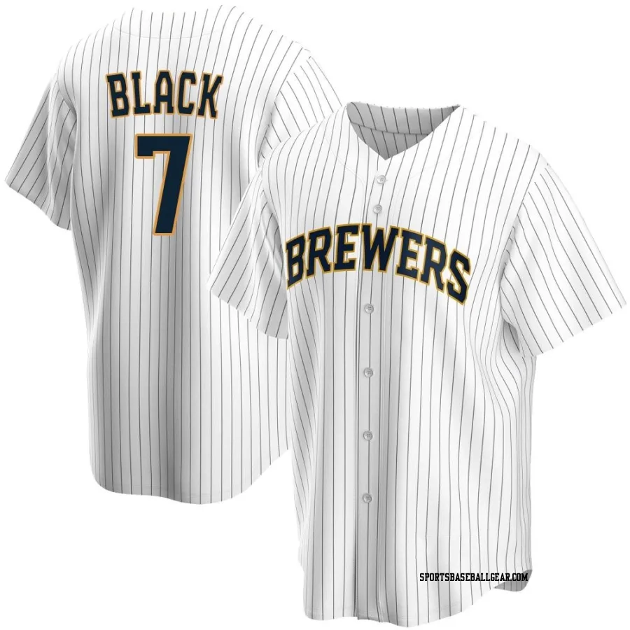 Tyler Black Men's Milwaukee Brewers White Replica Home Jersey