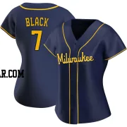 Tyler Black Women's Milwaukee Brewers Navy Authentic Alternate Jersey