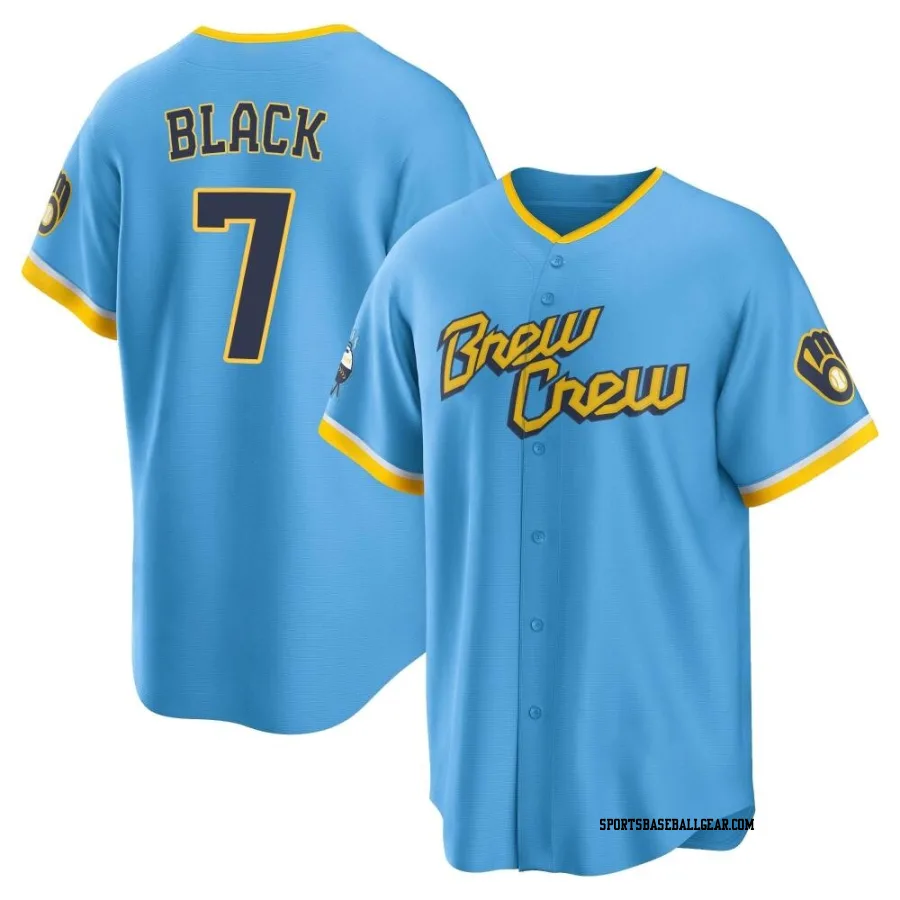 Tyler Black Youth Milwaukee Brewers Blue Replica Powder 2022 City Connect Jersey