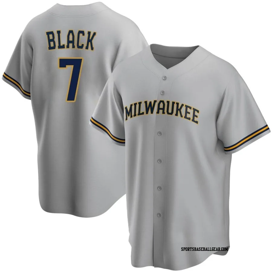 Tyler Black Youth Milwaukee Brewers Gray Replica Road Jersey