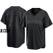 Tyler Callihan Men's Cincinnati Reds Black Replica Pitch Fashion Jersey