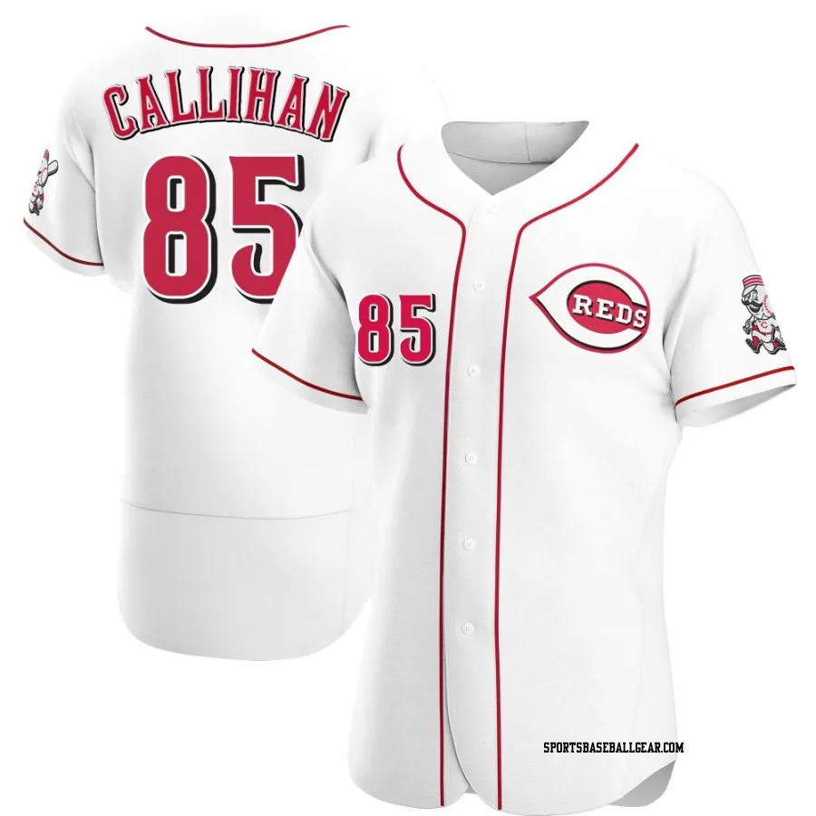 Tyler Callihan Men's Cincinnati Reds White Authentic Home Jersey