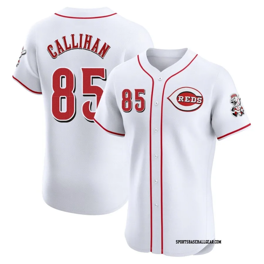 Tyler Callihan Men's Cincinnati Reds White Elite Home Jersey