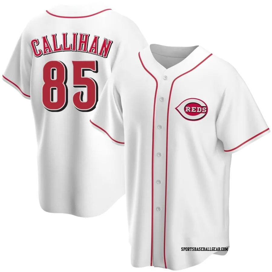 Tyler Callihan Men's Cincinnati Reds White Replica Home Jersey