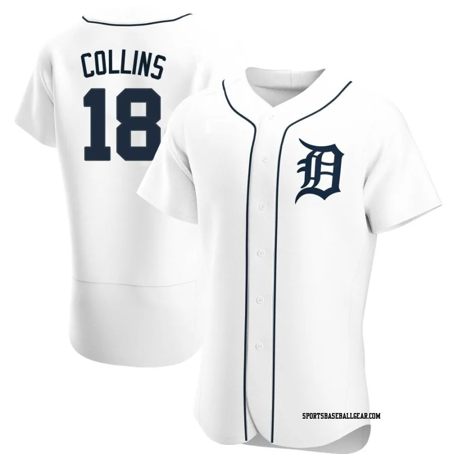 Tyler Collins Men's Detroit Tigers White Authentic Home Jersey