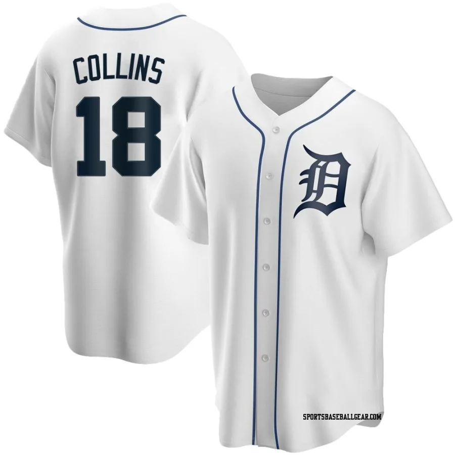 Tyler Collins Men's Detroit Tigers White Replica Home Jersey