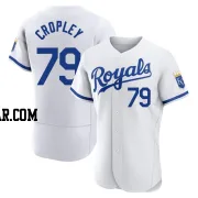 Tyler Cropley Men's Kansas City Royals White Authentic 2022 Home Jersey