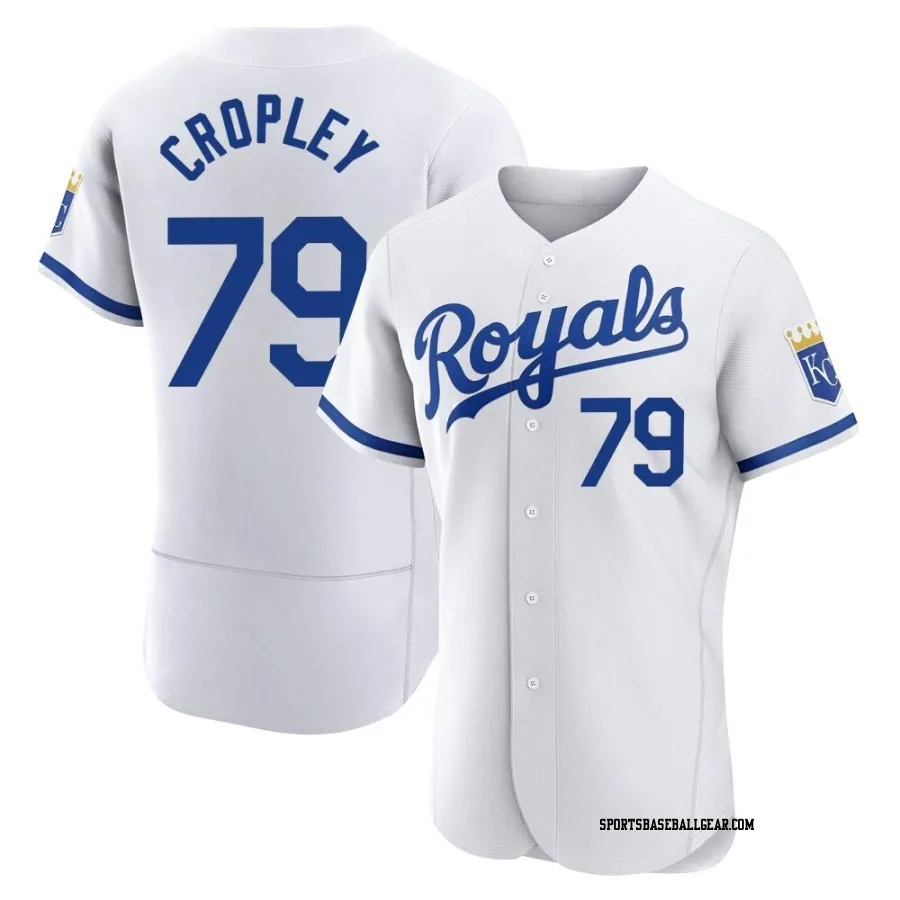 Tyler Cropley Men's Kansas City Royals White Authentic 2022 Home Jersey