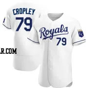 Tyler Cropley Men's Kansas City Royals White Authentic Home Jersey