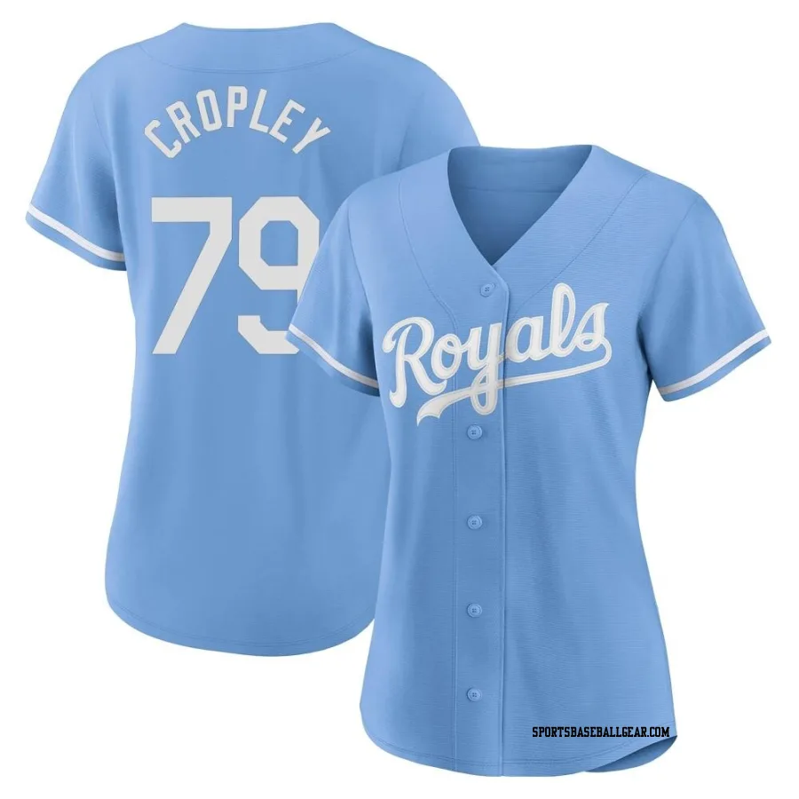 Tyler Cropley Women's Kansas City Royals Light Blue Authentic 2022 Alternate Jersey