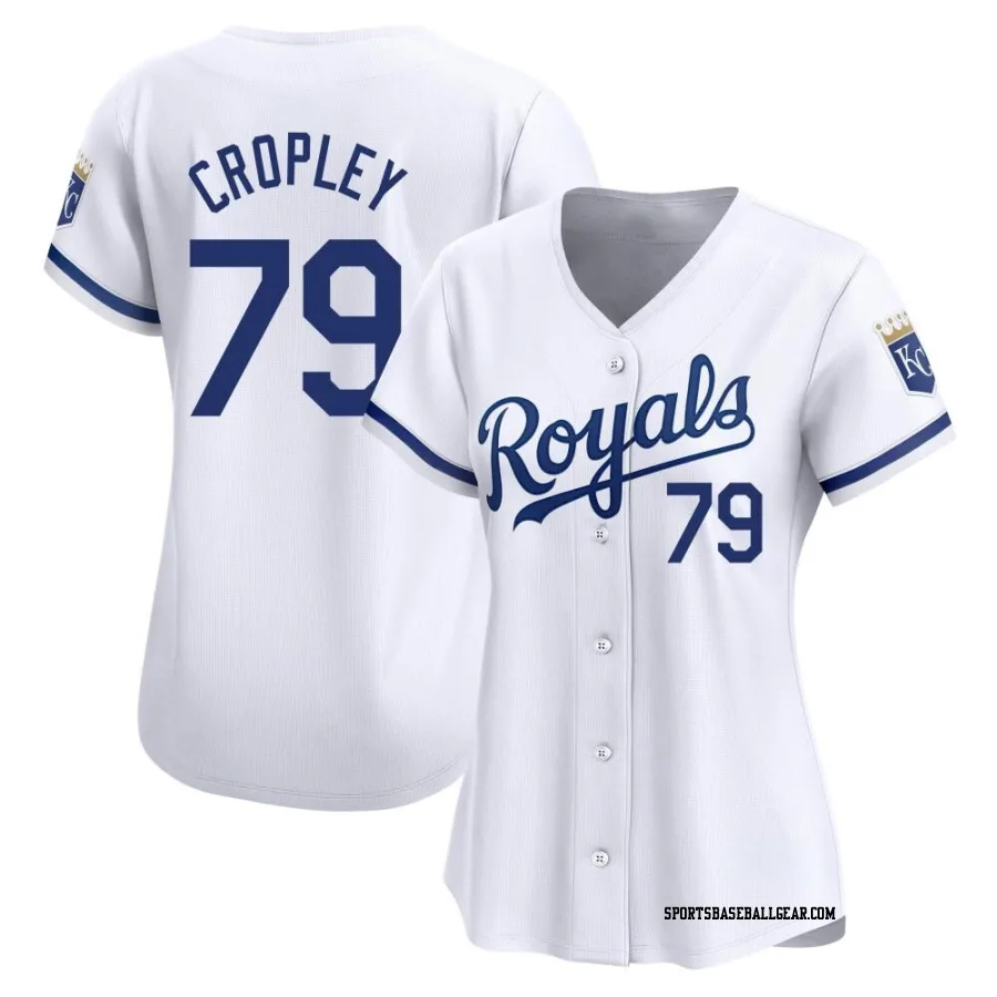 Tyler Cropley Women's Kansas City Royals White Limited Home Jersey