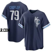 Tyler Cropley Youth Kansas City Royals Navy Replica 2022 City Connect Jersey