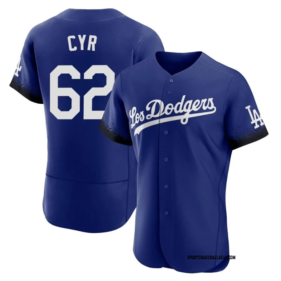 Tyler Cyr Men's Los Angeles Dodgers Royal Authentic 2021 City Connect Jersey