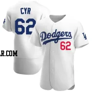 Tyler Cyr Men's Los Angeles Dodgers White Authentic Home Jersey