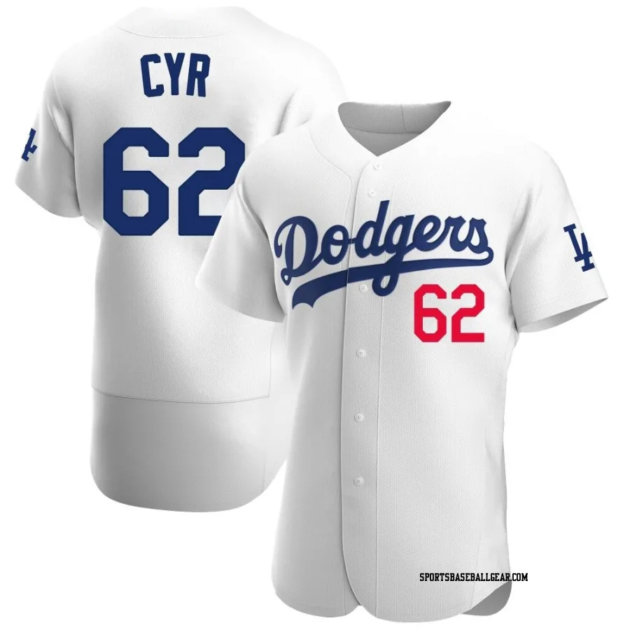 Tyler Cyr Men's Los Angeles Dodgers White Authentic Home Jersey