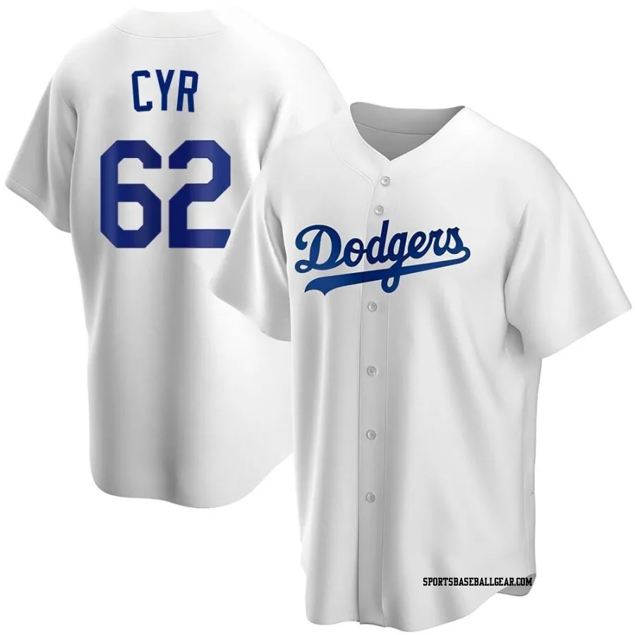 Tyler Cyr Men's Los Angeles Dodgers White Replica Home Jersey