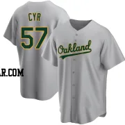 Tyler Cyr Men's Oakland Athletics Gray Replica Road Jersey