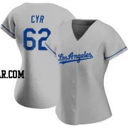 Tyler Cyr Women's Los Angeles Dodgers Gray Authentic Road Jersey