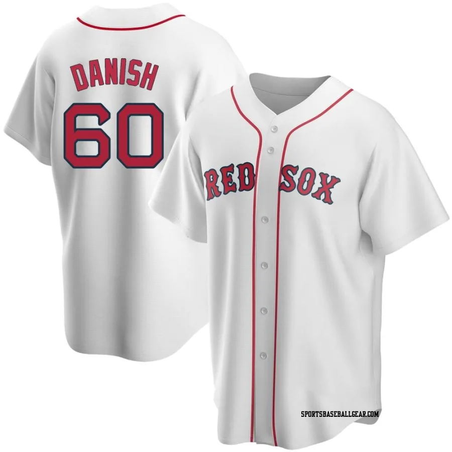 Tyler Danish Youth Boston Red Sox White Replica Home Jersey