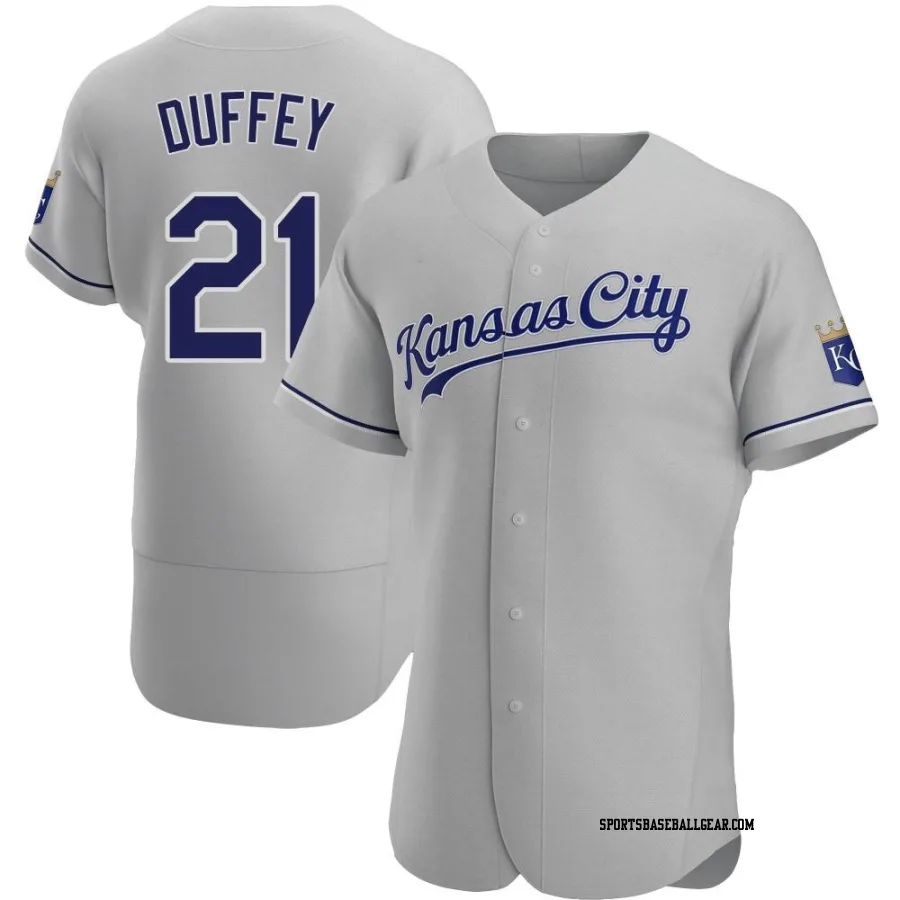 Tyler Duffey Men's Kansas City Royals Gray Authentic Road Jersey