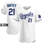 Tyler Duffey Men's Kansas City Royals White Authentic Home Jersey