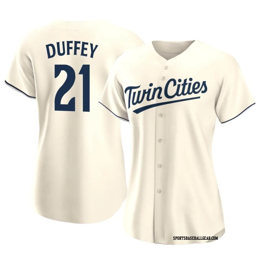 Tyler Duffey Women's Minnesota Twins Cream Authentic Alternate Jersey