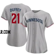 Tyler Duffey Women's Minnesota Twins Gray Authentic Road Jersey