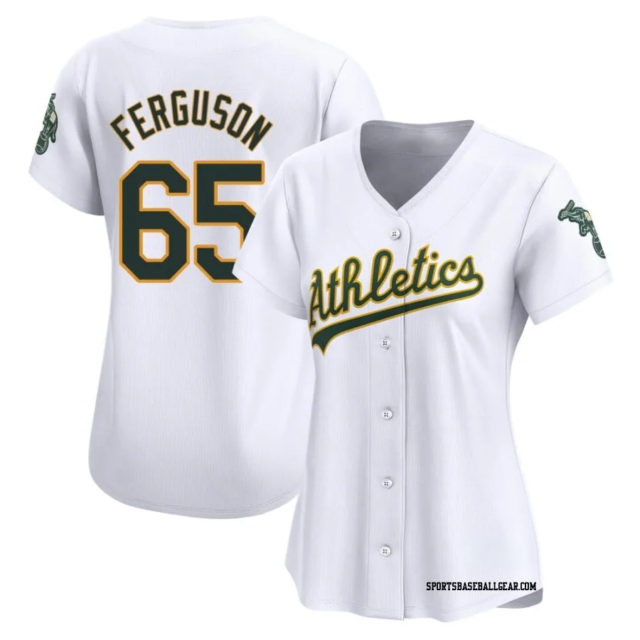 Tyler Ferguson Women's Oakland Athletics White Limited Home Jersey