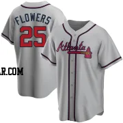 Tyler Flowers Men's Atlanta Braves Gray Replica Road Jersey