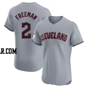 Tyler Freeman Men's Cleveland Guardians Gray Elite Road Jersey