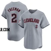 Tyler Freeman Men's Cleveland Guardians Gray Limited Road Jersey